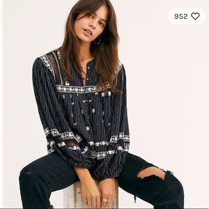 Free People All Roads Lead To You Top in navy